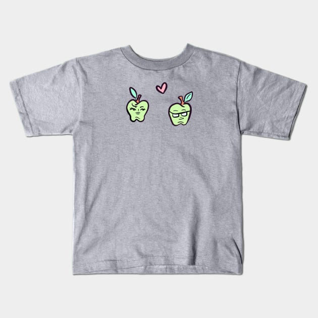 Green Apple Lovers Kids T-Shirt by Sasha Banana 